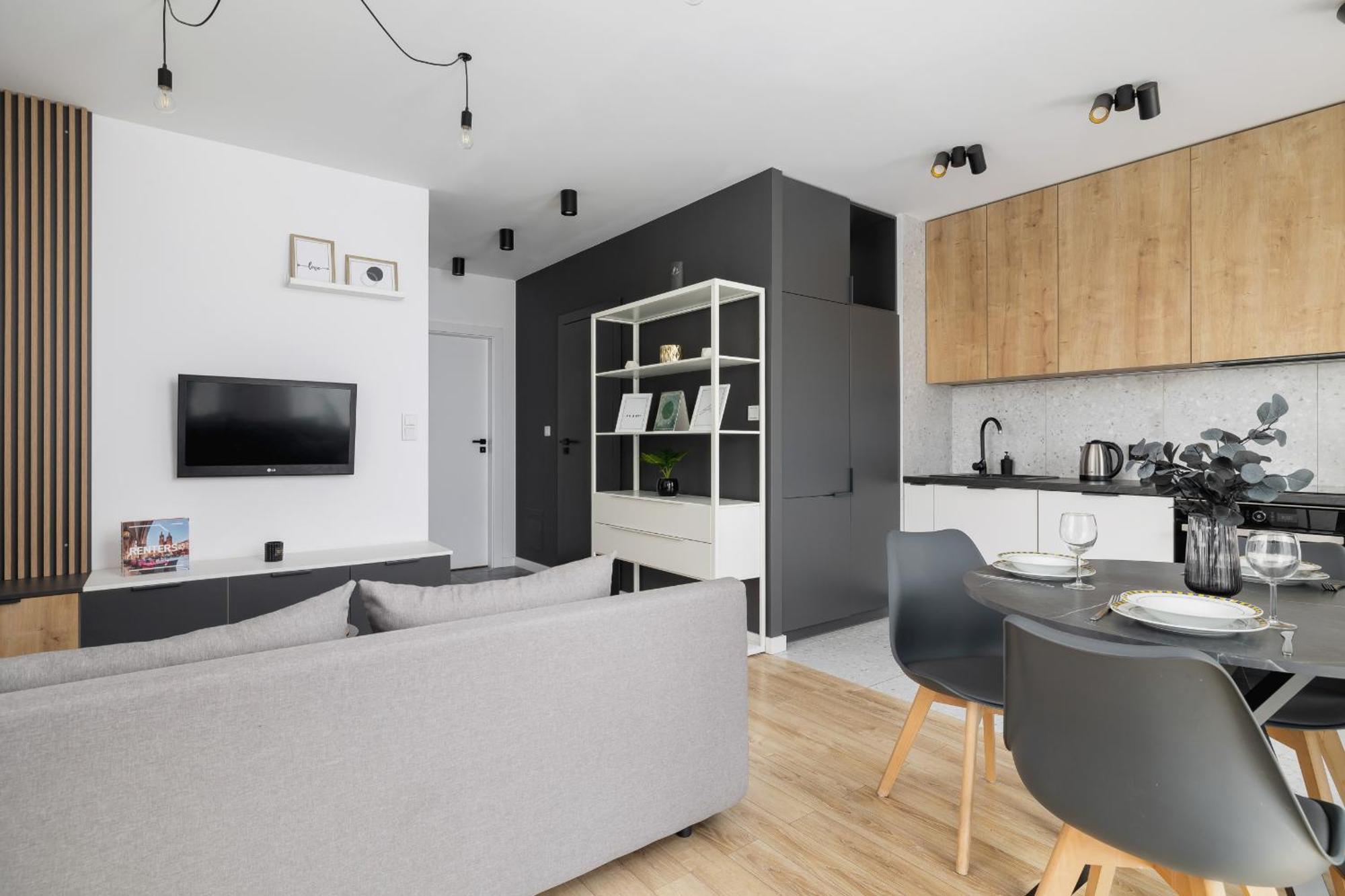 Elegant Apartment In Cracow With Balcony, Parking And Desk By Noclegi Renters Cracóvia Exterior foto